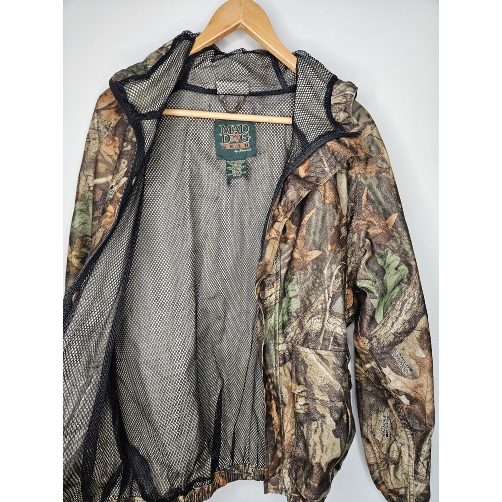 Mad Dog Gear Camo Hooded Hunting Jacket M Full Zip Pocket Outdoor Duck Gorpcore - Picture 11 of 16